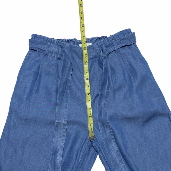 POPSUGAR Denim Blue Paperbag Jean Pants Size Small - Picture 4 of 11